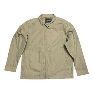 WOOLRICH Khaki Water Resistant Bomber Casual Light Jacket Mens Large